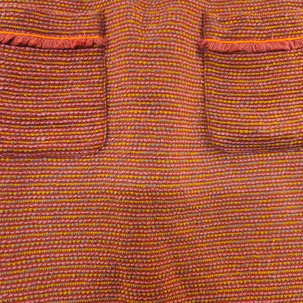 J.CREW Women's Hot Pink Woven Upholstery Textured‎ Mini Skirt Size 12 Colorful